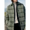 Seasalt Cornwall Beamwind Checked Wool Blend Coat | Women Coats & Jackets