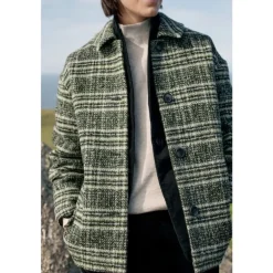 Seasalt Cornwall Beamwind Checked Wool Blend Coat | Women Coats & Jackets