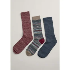 Seasalt Cornwall Box of 3 Fair Isle Men's Bloomin Good Socks | Socks