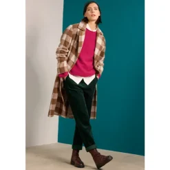 Seasalt Cornwall Budock Wool Blend Check Coat | Women Coats & Jackets
