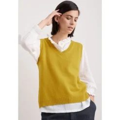 Seasalt Cornwall East View V-Neck Knitted Vest | Women Knitwear