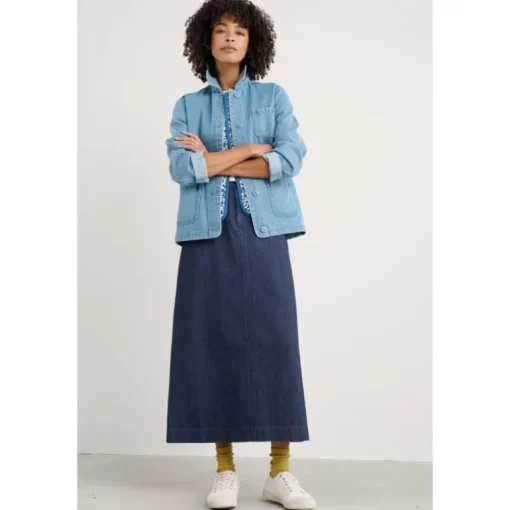 Seasalt Cornwall Fruit Tree Midi Denim Skirt | Women Skirts