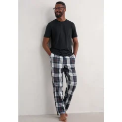 Seasalt Cornwall Men's Connerton Pyjama Trousers in GOTS-Certified Organic Cotton Flannel | Nightwear