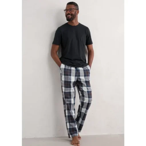 Seasalt Cornwall Men's Connerton Pyjama Trousers in GOTS-Certified Organic Cotton Flannel | Nightwear