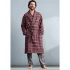 Seasalt Cornwall Men's Deckhand Checked Flannel Robe | Nightwear