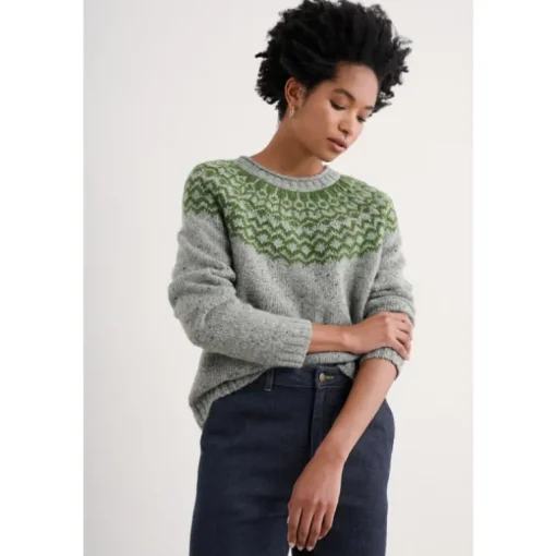 Seasalt Cornwall Port Kinnis Fair Isle Jumper With Merino | Women Knitwear