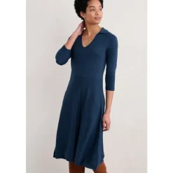 Seasalt Cornwall Trebarwith Knitted Midi Dress in GOTS-Certified Organic Cotton | Women Dresses